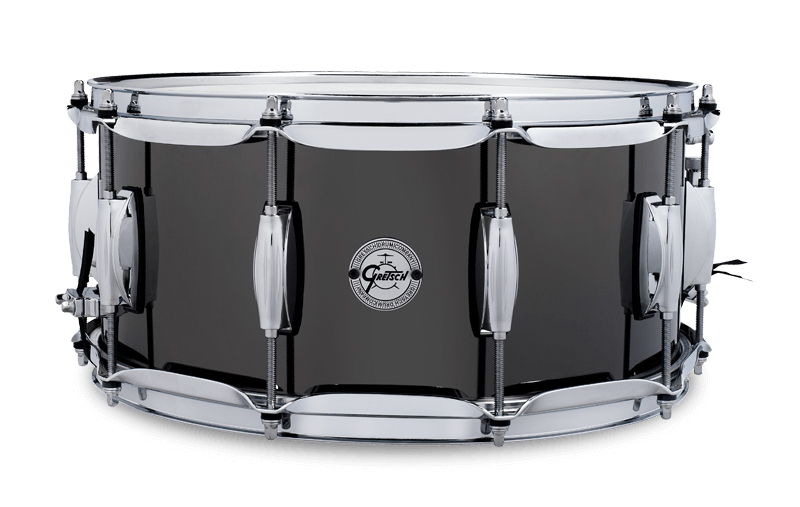 An image of Gretsch Full Range Black Nickel Over Steel 14" x 6.5" Snare Drum | PMT Online