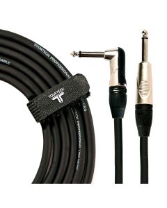 TOURTECH N-Series 20ft Jack to Angled Jack Instrument Cable