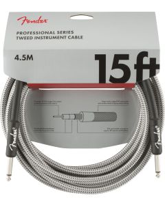 Fender Professional Series Instrument Cable 15ft White Tweed