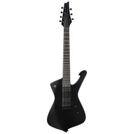 Ibanez Iron Label ICTB721 7 String Iceman Guitar, Black Flat