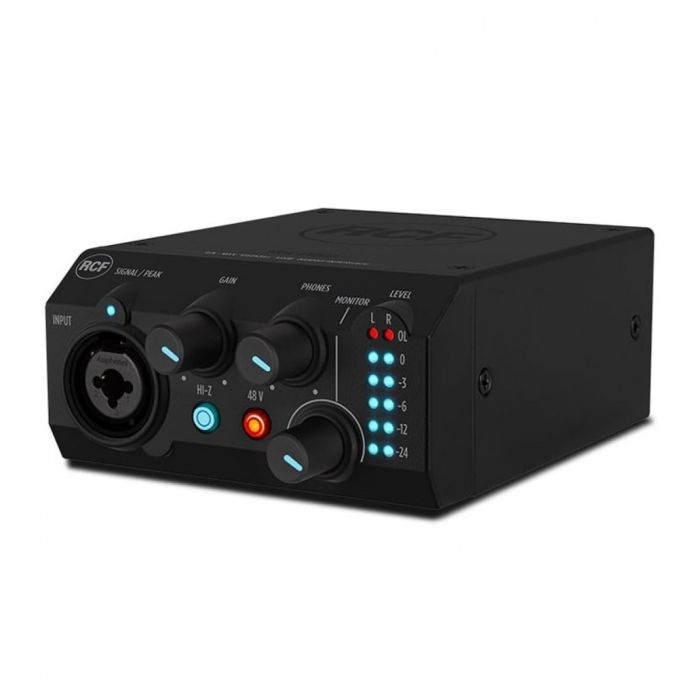 RCF TRK PRO1 USB Audio Interface front angle