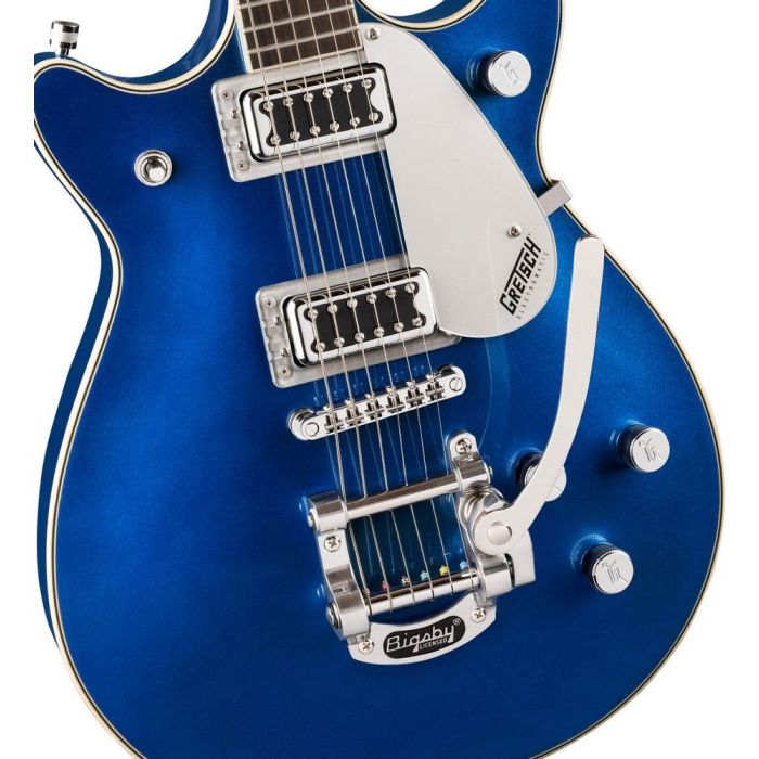 Gretsch G5232T Electromatic Double Jet FT with Bigsby IL Fairlane Blue, body closeup