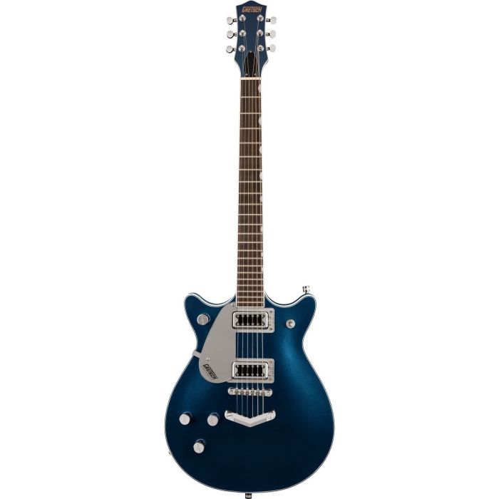 Gretsch G5232LH Electromatic Double Jet FT with V Stoptail Left Handed IL Midnight Sapphire, front view