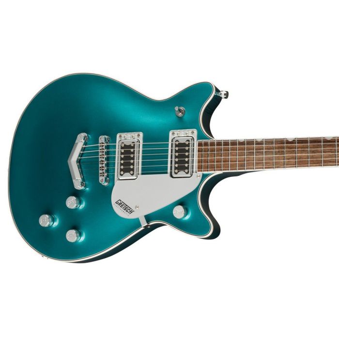 Gretsch G5222 Electromatic Double Jet BT IL Ocean Turquoise, angled view