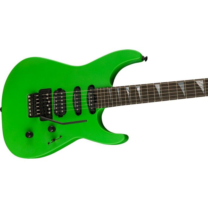 Jackson American Series Soloist SL3 EB Satin Slime Green, angled view