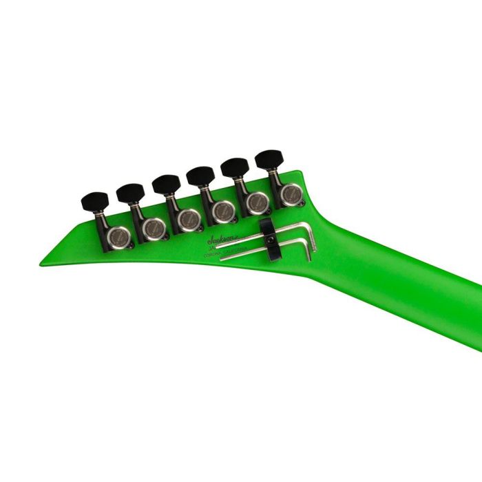 Jackson American Series Soloist SL3 EB Satin Slime Green, headstock rear