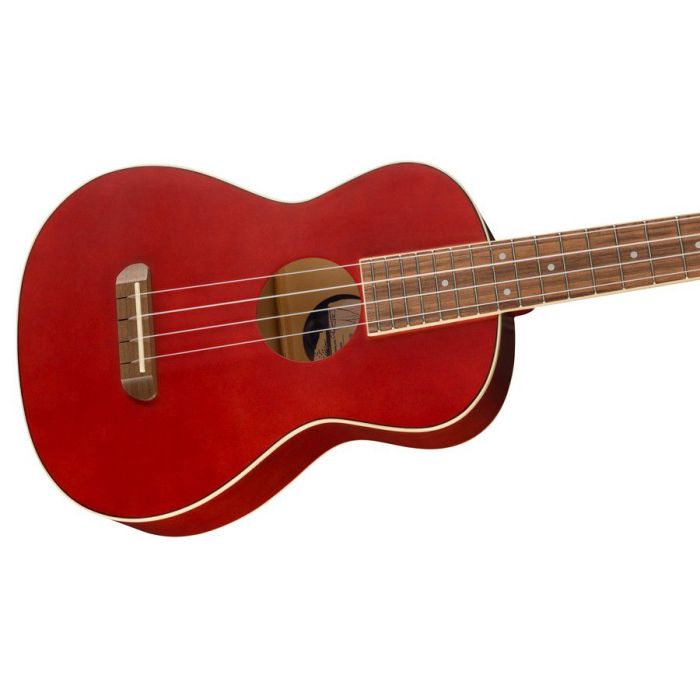 Fender Avalon Tenor Ukulele WN Cherry, body closeup