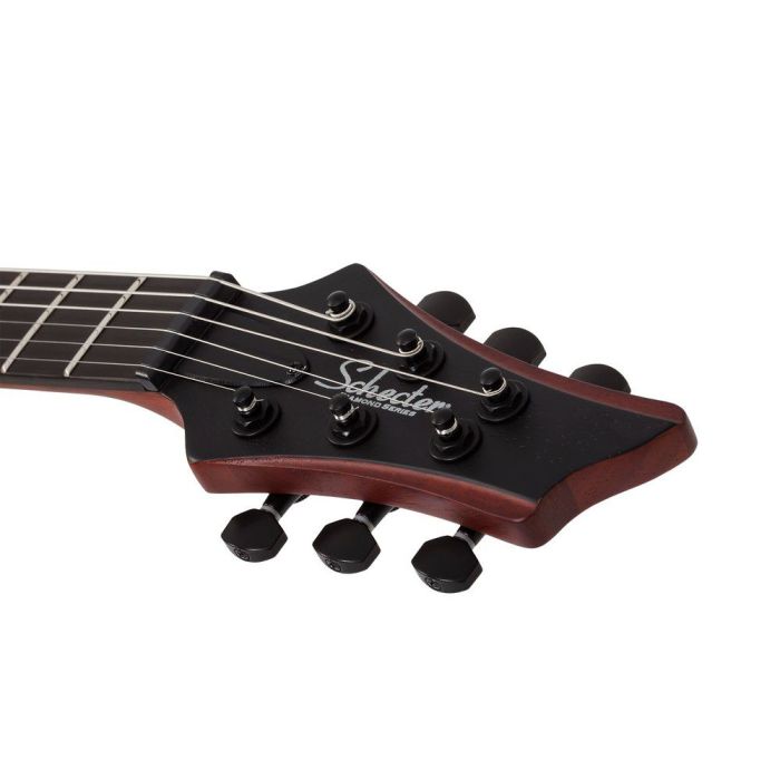 Schecter C-1 Rob Scallon Satin Dark Roast, headstock front