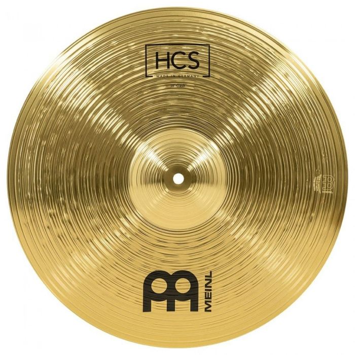 overhead view of meinl hcs 18 inch crash