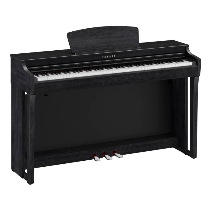 Angled Overview of the Yamaha Clavinova CLP-725 Black