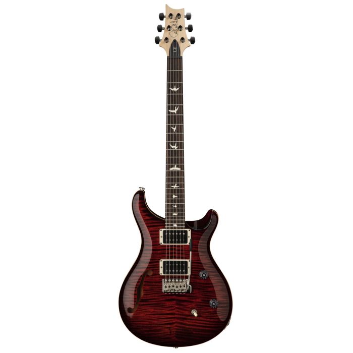 PRS CE24 Semi-Hollow Electric Guitar, Fire Red Burst front view