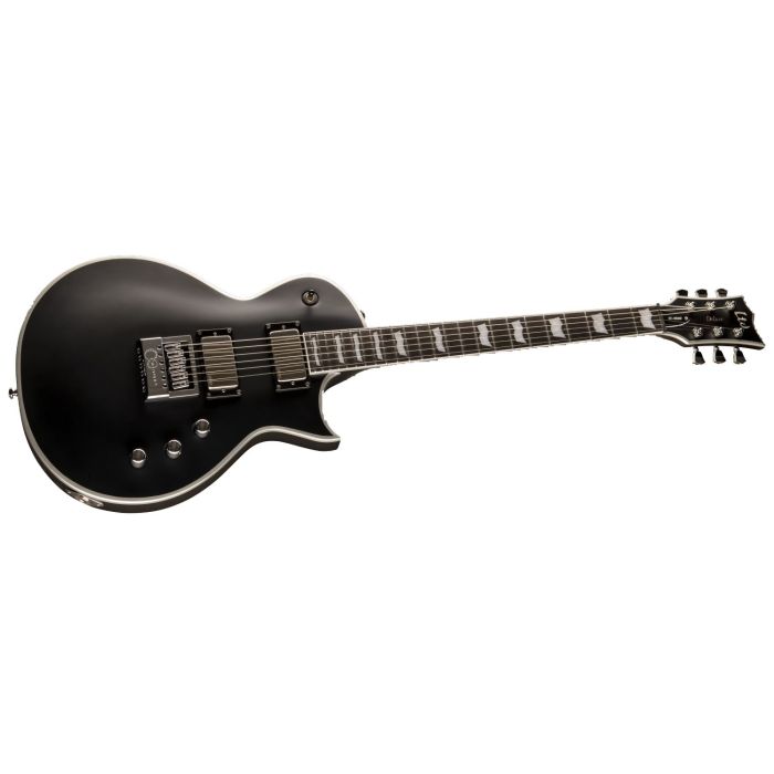 Right angled view of an ESP LTD EC-1000 Evertune BB Electric Guitar, Black Satin