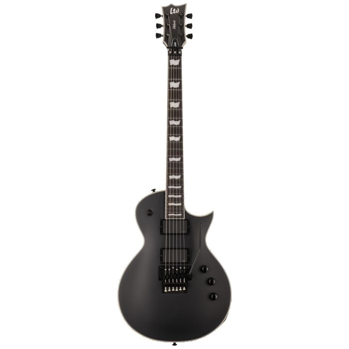 ESP LTD EC-1000 FR Electric Guitar, Black Satin front view