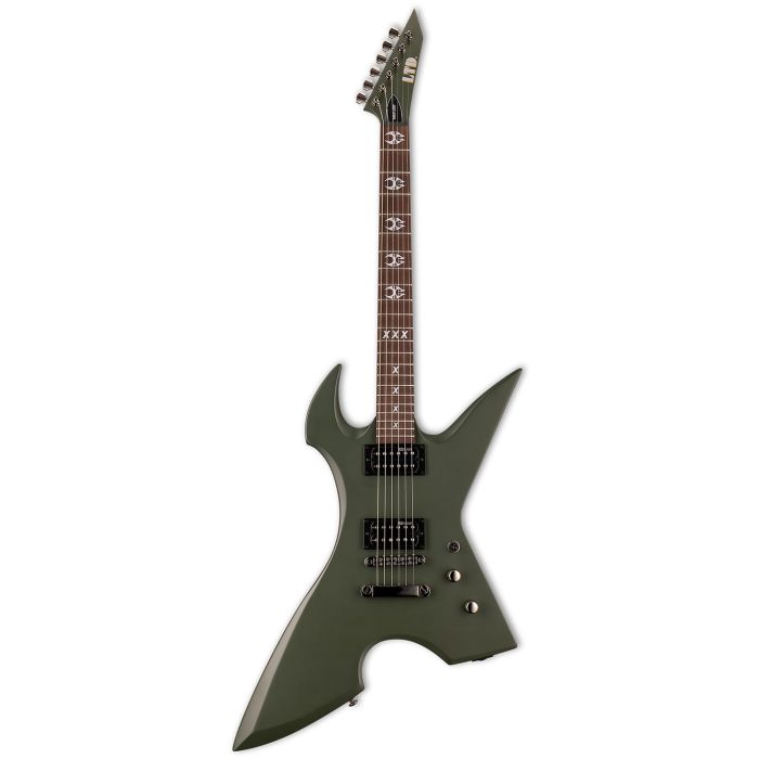 ESP LTD MAX-200 Max Cavalera Signature Military Green Satin front view