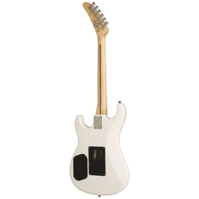 Rear view of a Kramer The 84 Electric Guitar, Matte White