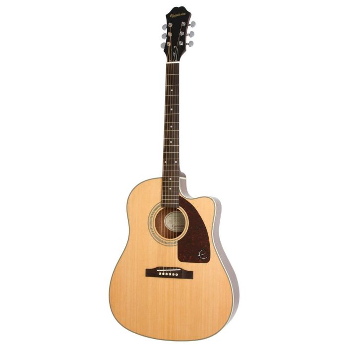 Epiphone J-15 EC Deluxe Electro Acoustic Guitar, Natural front view