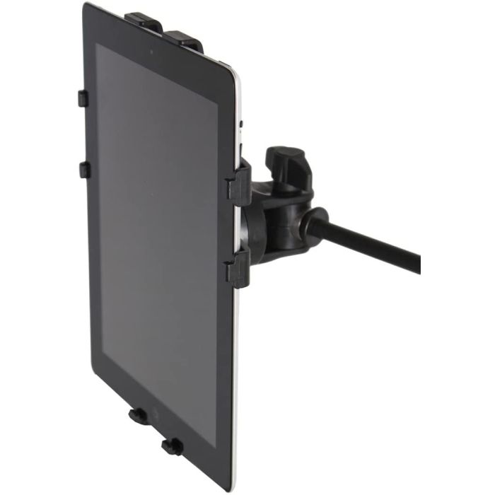 Overview of the Gator Frameworks GFW-UTL-TBLTMNT iPad Tablet Tray with Microphone Stand Mount