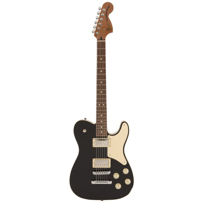 Fender MIJ Troublemaker Telecaster Guitar, Black front view