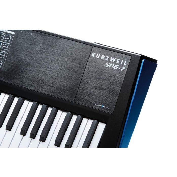 Close up of the keys on the Kurzweil SP6-7 Stage Piano