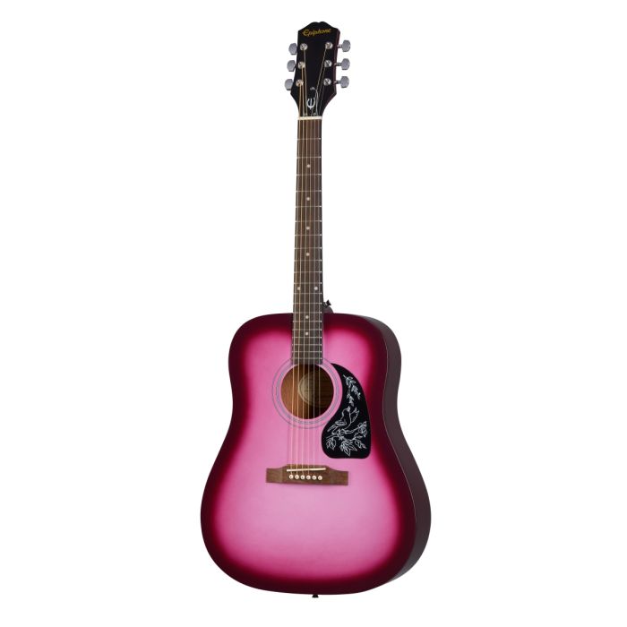 Epiphone Starling Acoustic Guitar Player Pack, Hot Pink Pearl Front