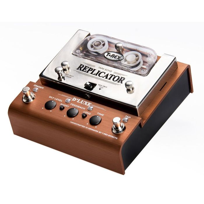 Left-angled view of a T-Rex Replicator DLuxe Tape Delay Pedal