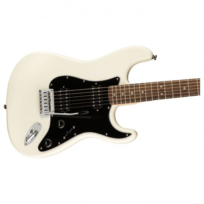 Squier Affinity Stratocaster HH LRL Black PG, Olympic White Front body Detail