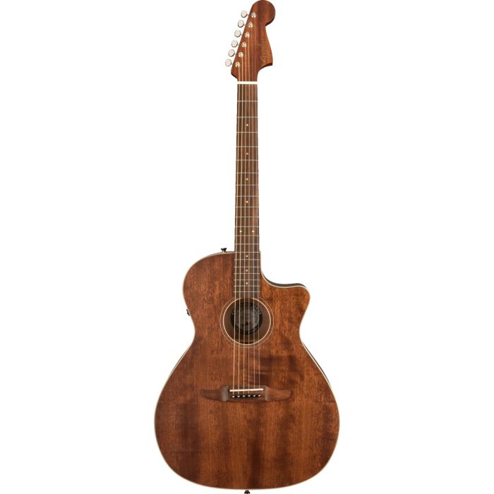 Fender Newporter Special Electro-Acoustic Guitar, All-Mahogany Front