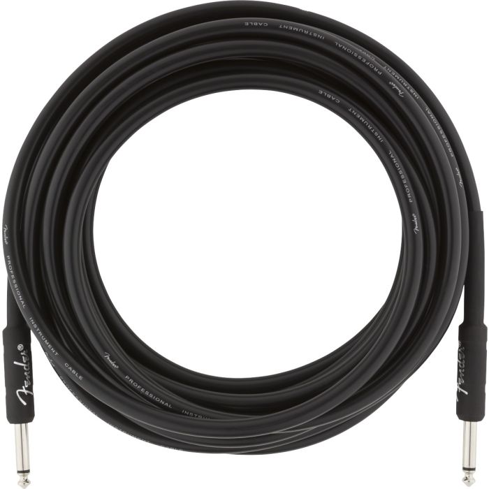 Fender Professional Series Instrument Cable, 18.6ft Black Front