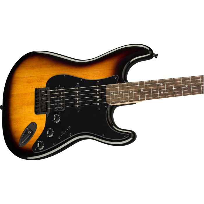 Body Front of Squier FSR Bullet Stratocaster HT HSS LRL 2-Colour Sunburst, Black Hardware