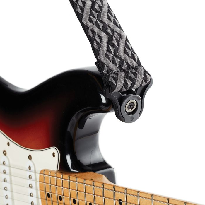 D'Addario Auto Lock Padded Guitar Strap, Geometric Strap Lock