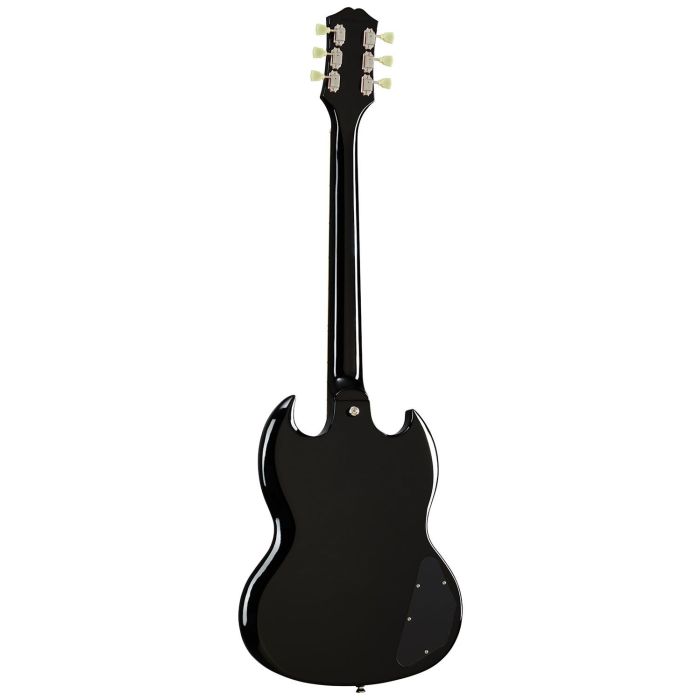 Rear view of an Epiphone SG Standard Left-Handed Guitar, Ebony