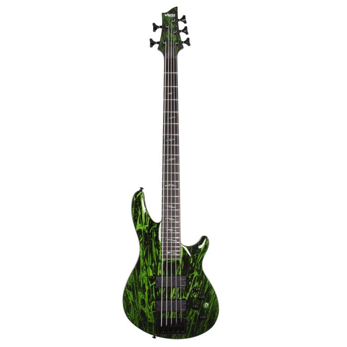 Schecter C-5 Silver Mountain 5-String Bass, Toxic Venom front view