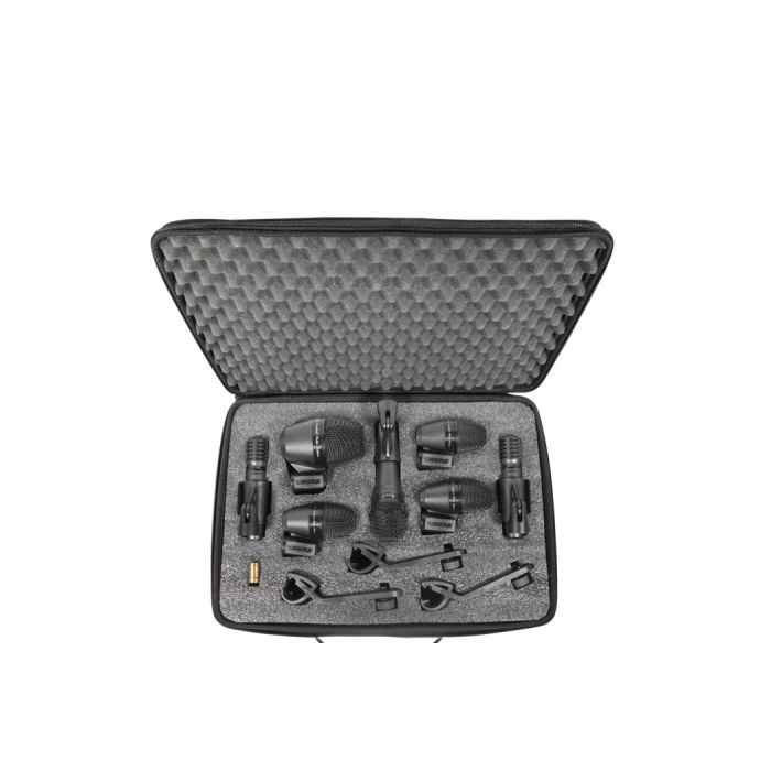 Shure PGADrumkit7 7-Piece Drum Microphone Kit Case Interior