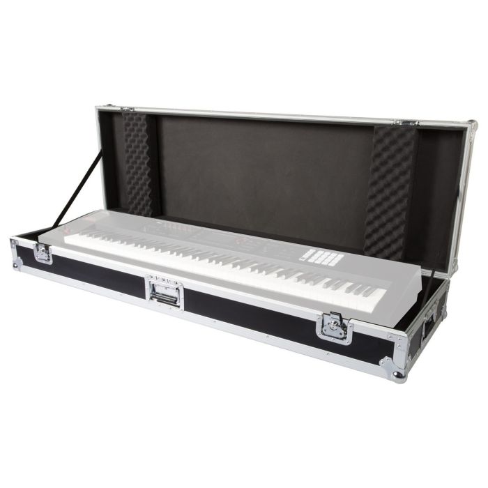 Inside view of the Roland RRC-88W 88 Key Keyboard Case With Wheels