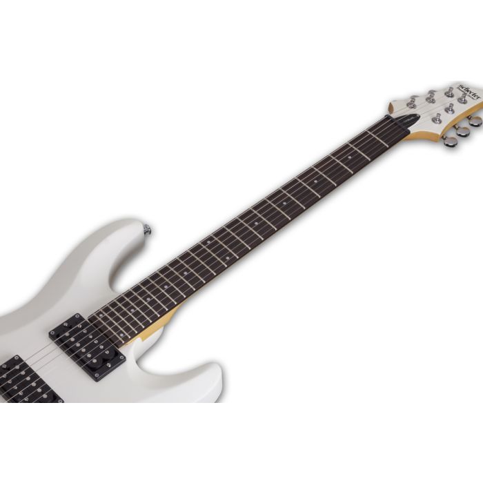 Schecter C-6 Deluxe Electric Guitar, Satin White Neck Zoom