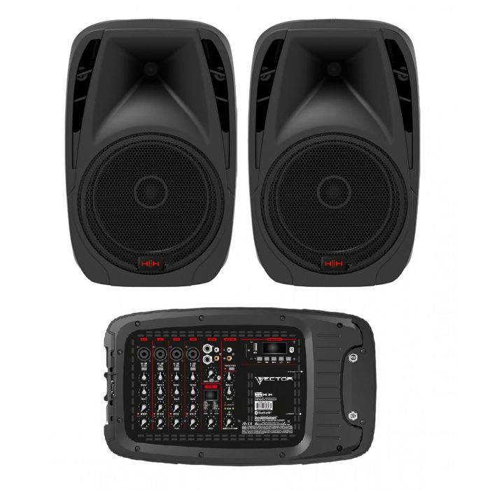 View of HH Electronics VECTOR VRC-210 2 x 500w Portable PA System