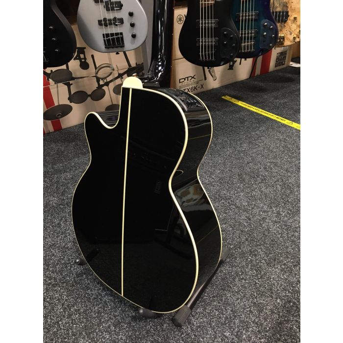 Back view of the Takamine P3NC NEX Electro Acoustic Black