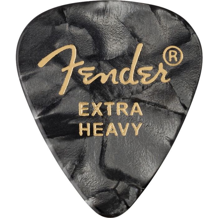 Fender 351 Shape Extra Heavy Premium Picks 12 Pack, Black Moto