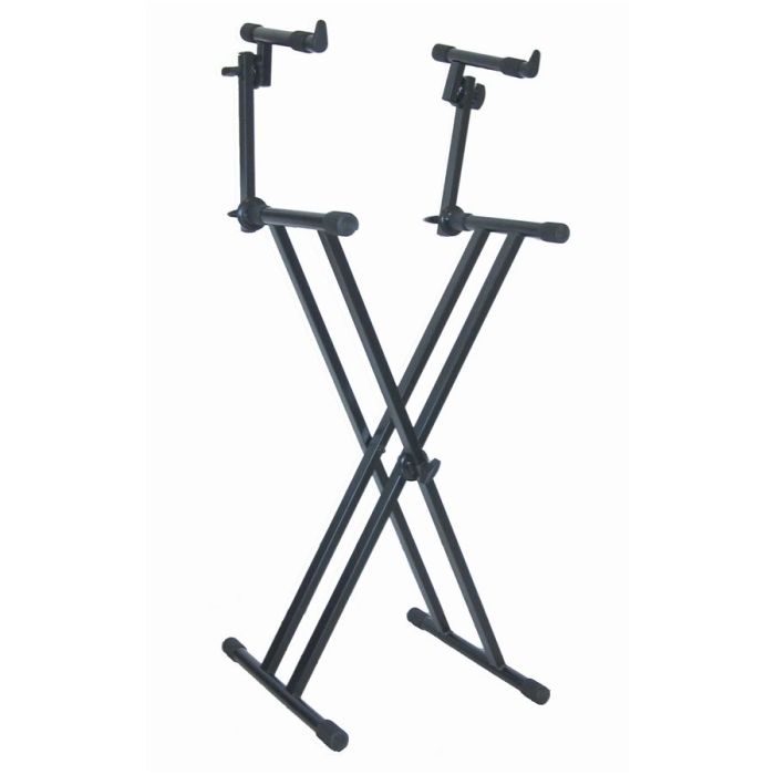 Overview of the Quiklok T22 Double Braced Double Tier Keyboard Stand