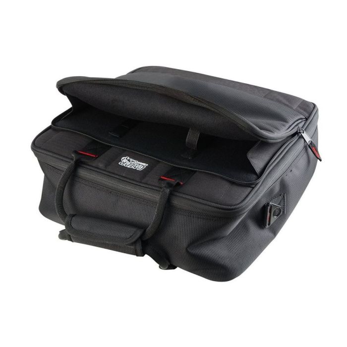 Inside view of the Gator G-MIXERBAG-1212 Padded Mixer And Equipment Bag