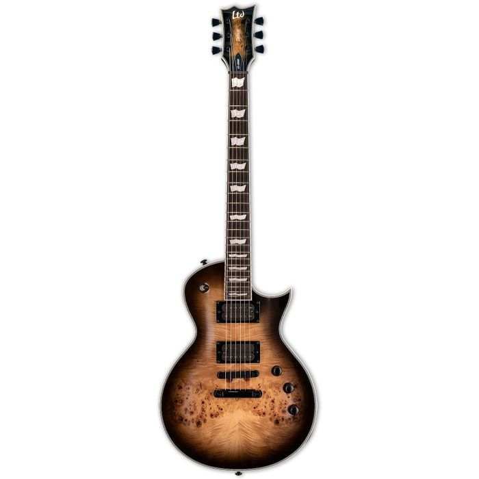 ESP LTD EC1000 Burled Poplar, Black Natural Burst front view