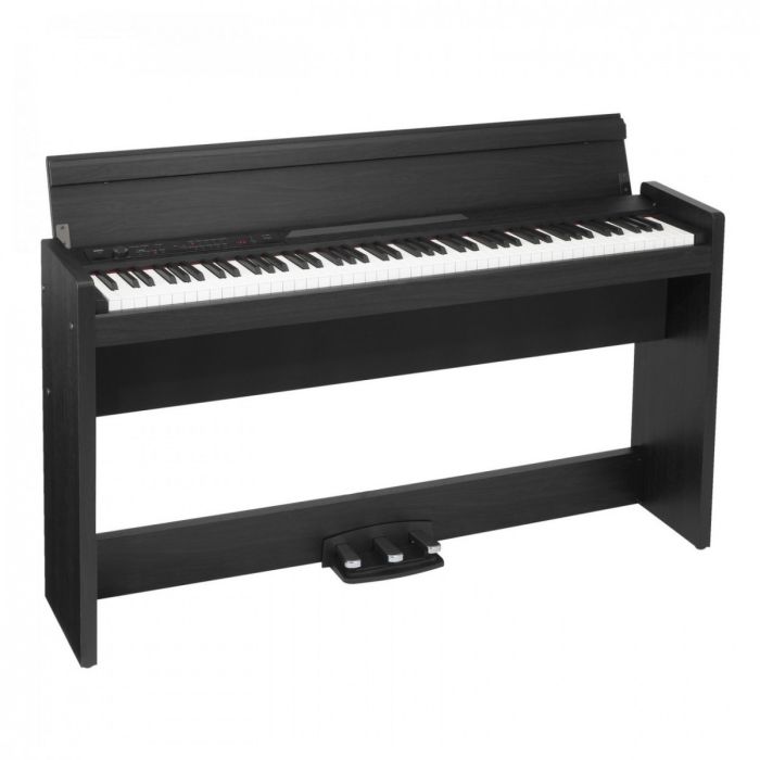 Korg LP-380U Digital Piano in Rosewood Grain Black w /USB Side Angle View