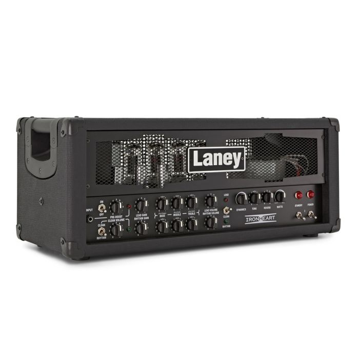 Front Angled View of Laney IRT 120H Ironheart Guitar Amplifier Head
