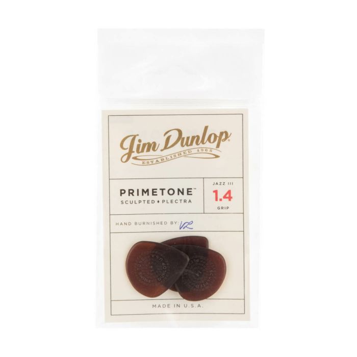 Dunlop Primetone Jazz III Grip Pick 3 Pack, 1.4mm PAck