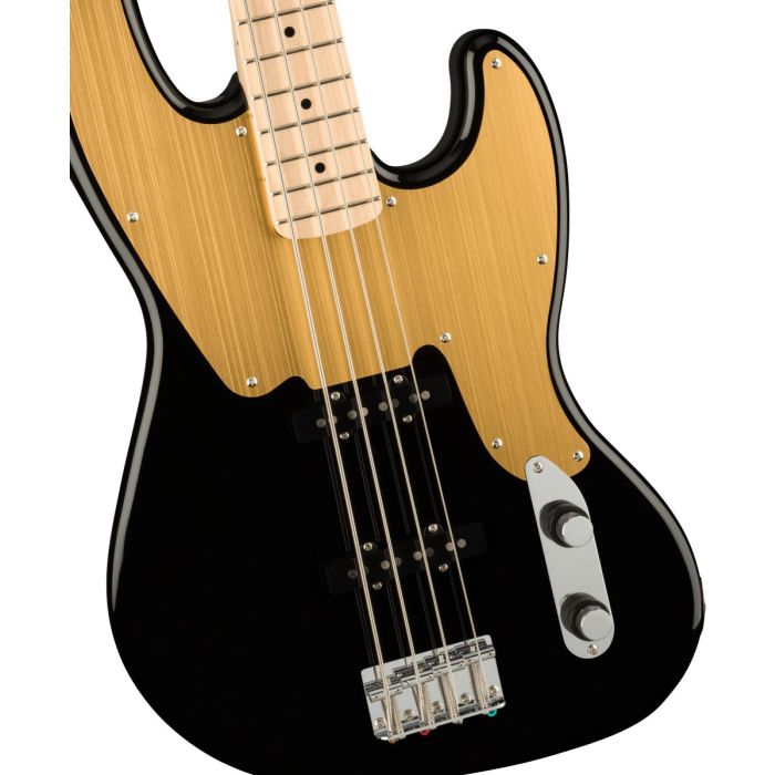 Squier Paranormal Offset Jazz Bass '54, MN, Black Body Detail Zoom