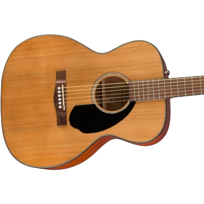 Fender CC-60S Concert Classical Acoustic, WN, Cedar Front Body Angle Detail