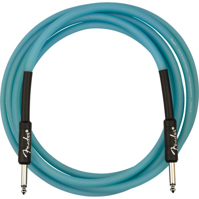 Fender Pro Glow Guitar Cable, Blue 10ft coil