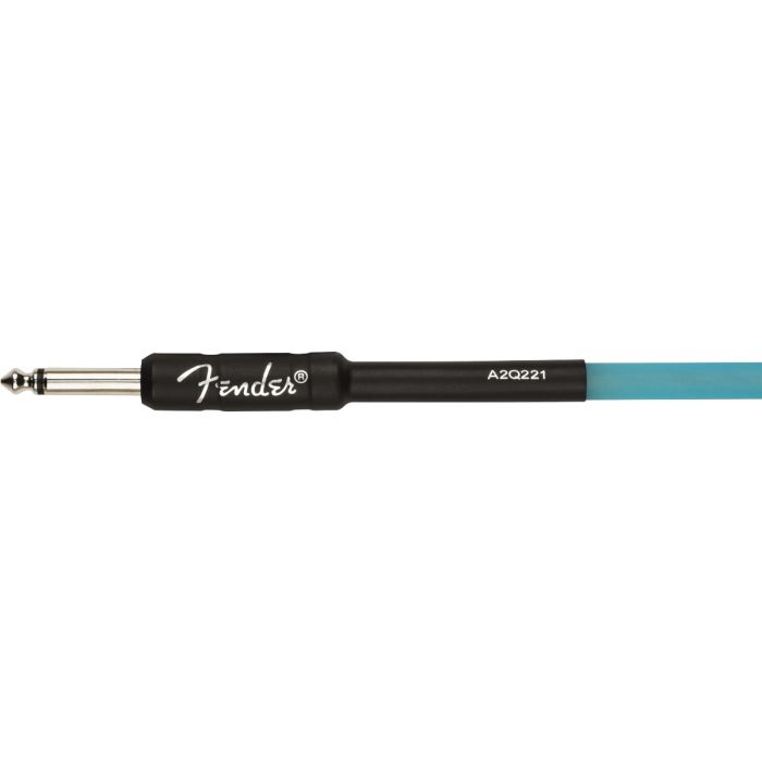 Fender Pro Glow Guitar Cable, Blue 10ft jack tip