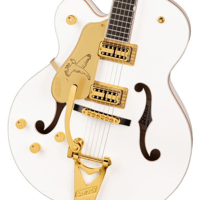 Gretsch G6136TG-LH Players Edition Falcon LH EB White Body Front Detail