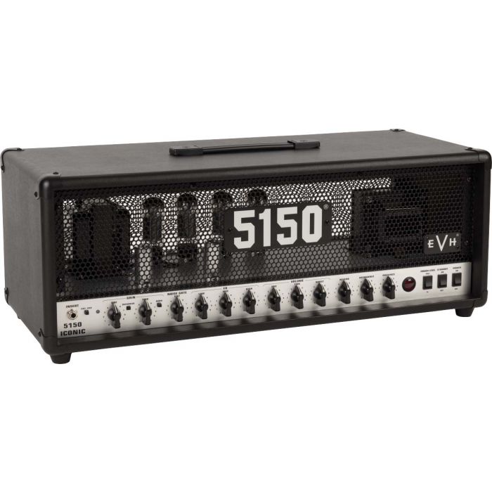 Angled view of the EVH 5150 Iconic 80w Amp Head Black